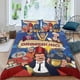 thumbnail image 2 of Grimsburg Conjunto de sábanas temático, trío de piezas, cómodo y amigable con la piel, diseño único, regalo de decoración para el hogar para familiares, amigos y fans,173cm *218cm, 2 of 6