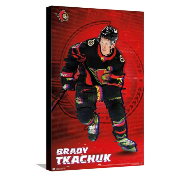 NHL Ottawa Senators - Brady Tkachuk 20 Canvas Wall Poster, 14.725" x 22.375"