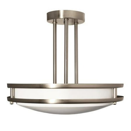 

Efficient Lighting EL-835S-E Modern 2-Light 25W Integrated LED Interior Semi-Flush Ceiling Mount Brushed Nickel