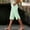 *A-Green, variant on Women's Linen Blend Striped Knee Length Shorts with Pockets ,Solid Color Casual Summer Bermuda Shorts Light Blue-Striped,Women's Plus XXL