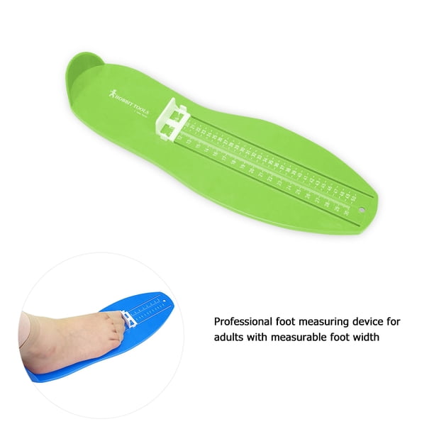 Medidor de pies para adultos, medida de pies, longitud del pie, ancho, regla de tamaño de zapatos (verde) Tmvgtek Para estrenar