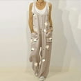 thumbnail image 2 of Fesfesfes Jumpsuit for Women Pants Overalls Rompers Daisy Printed Buttons Suspender Jumpsuit, 2 of 5