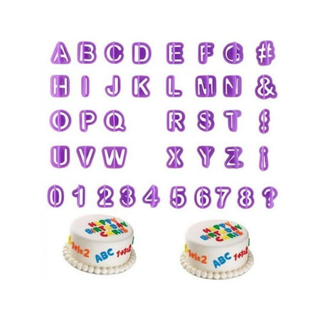 Garden Cake - VICOODA Numeric Alphabet Plastic Cookie Mould Fondant Cake Decoration Home Garden Kitchen Dining Baking Utensils