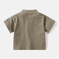 thumbnail image 7 of UQJfacai Toddler Boys Short Sleeve Henley Shirt Kids Casual Button Front Summer T-Shirts Cotton Mock Neck Tops Basic Tees 2-8 Years, 7 of 7