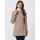 thumbnail image 2 of Abrigo Largo De Invierno Con Cuello Peter Pan Y Doble Botonadura Para Mujer Beige Obscuro S, 2 of 6