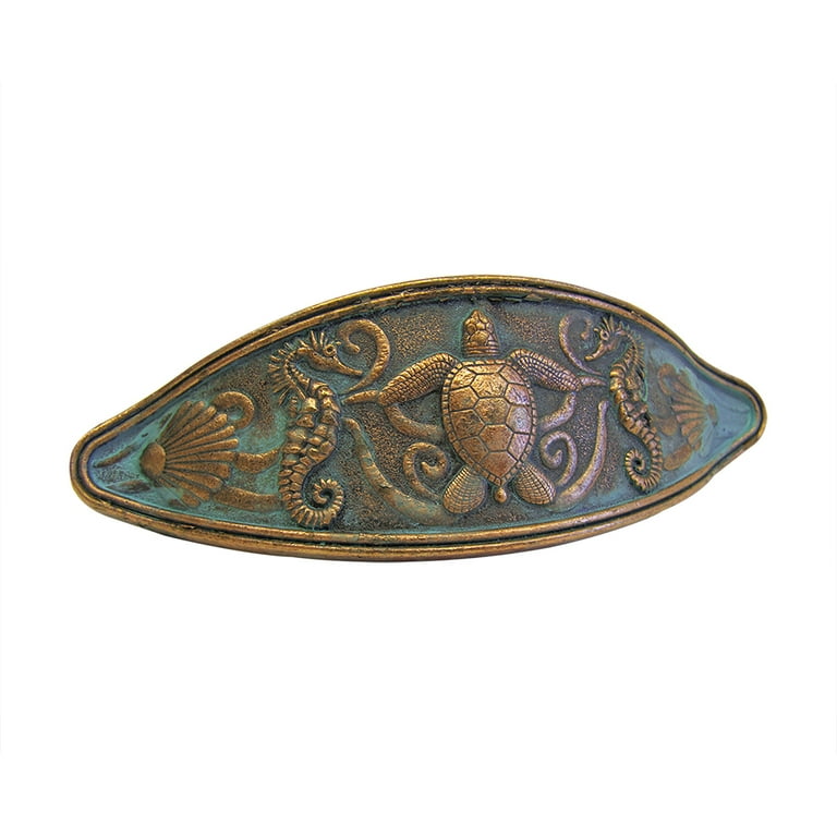 Verdigris Sea Turtle Metal Dresser Drawer Knob Cabinet Pull Hardware Beach Decor Verdigris Sea Turtle Metal Dresser Drawer Knob Cabinet Pull Hardware Beach Decor