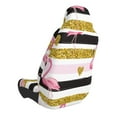 thumbnail image 2 of Wukai Gold Glittering Hearts and Flamingos Full Set Car Seat Covers with Soft Padding Universal Auto Front Seats Protector and Cushion Mat, 2 of 5