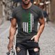 thumbnail image 3 of Camisas de Manga Larga para Hombres Blusa de Cuello Redondo de Impresión Cómoda, Camisa Casual de Poliéster para Uso Diario, de Fiesta Y de Primavera de Verano, 3 of 4