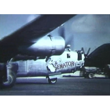 LAMINATED POSTER Low resolution screenshot from military film taken on Yontan Airstrip, Okinawa, of Senator nose ar Poster Print 24 x (Best Ar 15 Stripped Lower)