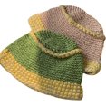 thumbnail image 3 of CoCopeaunts Womens Bucket Hats Autumn Crochet Ladies Handmade Knit Fisherman Hat Female Fashion Two-Colors Casual Bucket Cap, 3 of 8