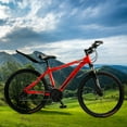 thumbnail image 3 of 26 Inch Mountain Bike for Adult, 27-Speed Front Suspension High-Carbon Steel MTB Bicycle, Dual Disc Brake Bikes for Men Women, Silver, Blue, Gray and Red, 3 of 11