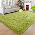 thumbnail image 6 of Homore Cute Fluffy Velvet Carpet Soft Washable Area Rugs for Bedroom/ Living Room Decoration,8'x10',Green, 6 of 8