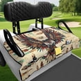 thumbnail image 4 of Uourmeti Golf Cart Seat Portable, Compatible with Summer Golf Carts, Golf Cart Seats Cushion Covers Fit for EZGO EZGO TXT RXV, Eagle Pattern, 4 of 8