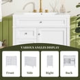 thumbnail image 5 of 36'' Bathroom Vanity with Top Sink, Modern Floor Mounted Bathroom Storage Cabinet with 2 Drawers and a Tip-out Drawer, Freesstanding Bathroom Vanity with Single Sink, 5 of 7