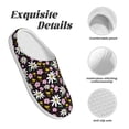 thumbnail image 5 of KLL Daisies Flowers Pattern Adult Unisex Cozy Slippers,Fuzzy Slip-on Slippers TPR Sole Slippers Comfort Plush Home Footwear for Indoor & Outdoor-35/36, 5 of 7