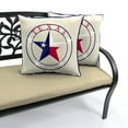 thumbnail image 2 of Jordan Manufacturing 18" x 18" Beige Texas Star Outdoor Throw Pillow, 2 of 8