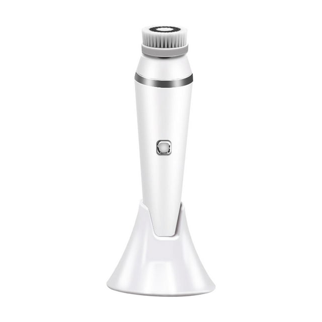 TISHITA Brosse Nettoyante pour le Visage Brosse pour le Visage avec 4 Têtes de Brosse Résistante à l'Eau pour Blanc Foncé