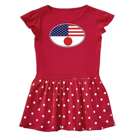 

Inktastic Japanese American Flag Gift Toddler Girl Dress