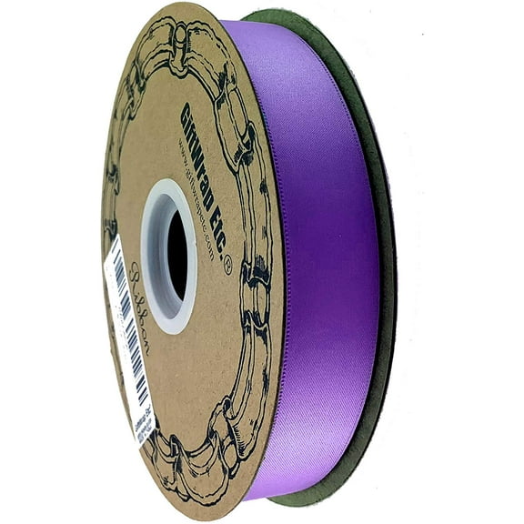 Purple Satin Fabric Decorative Ribbon - 1" x 100 Yards, Easter, Gifts, Wreath, Gift Bow, Mardi Gras, Cancer Awareness, Christmas