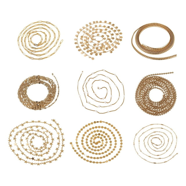 stanreset Fashion Necklace Collar Chain Trimmable Bracelet Anklet Bangle Chains Jewellery Making Handicraft Accessories 2m Type 6