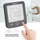 thumbnail image 5 of Reloj de baño, Reloj de Ducha con Control táctil a Prueba de Agua, Alarma Digital LCD, termómetro higrómetro, Temporizador de Cuenta atrás, Funciona con Pilas, para Maquillaje y Cocina (Negro) JM  reloj de baño, 5 of 5