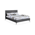 thumbnail image 3 of Meridian Furniture Gallo Dark Grey Vegan Leather Queen Bed, 3 of 9