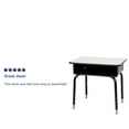 thumbnail image 4 of Flash Furniture Billie 24"W Student Desk with Open Front Metal Book Box Gray 5 Pack (5FDDESKGY), 4 of 9