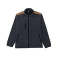 thumbnail image 4 of Men's Fleece Jacket with Contrast Panels, Full Zip, Warm and Comfortable for Outdoor Activities, Navy Blue, 4 of 4