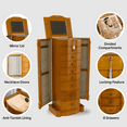 thumbnail image 6 of Hives and Honey Florence Standing Brown Wood Jewelry Armoire - Walnut, 6 of 11