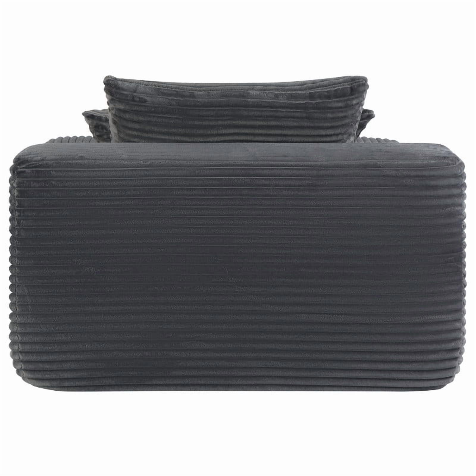 No-Assembly Chaise Lounge Armchair with Throw Pillows, Boneless Single Sleeper Sofa Bed with Cup Holder & Storage Pocket