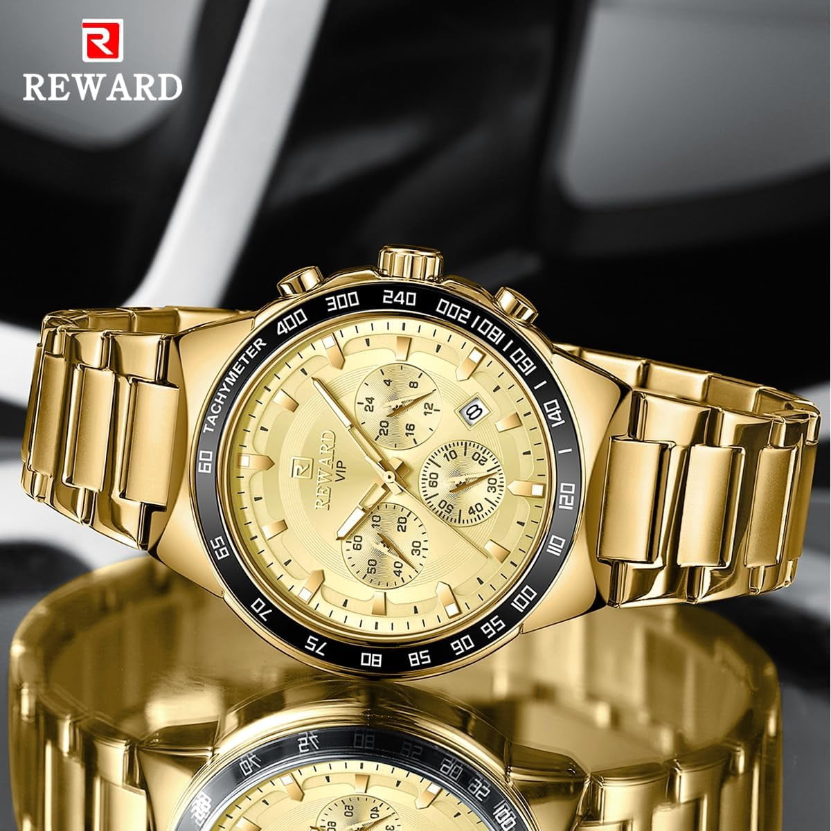 2025 New Design REWARD VIP Business Watches for Men Stainless Quartz Wristwatches Chronograph Luminous Sport Wrist Watch