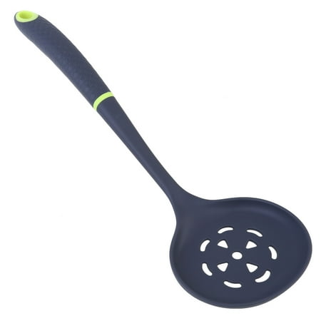 

Silicone Skimmer Heat Resistant Slotted Spoon Food Serving Ladle Frying Strainer Kitchen Utensil for Home Restaurant (Grey Green)