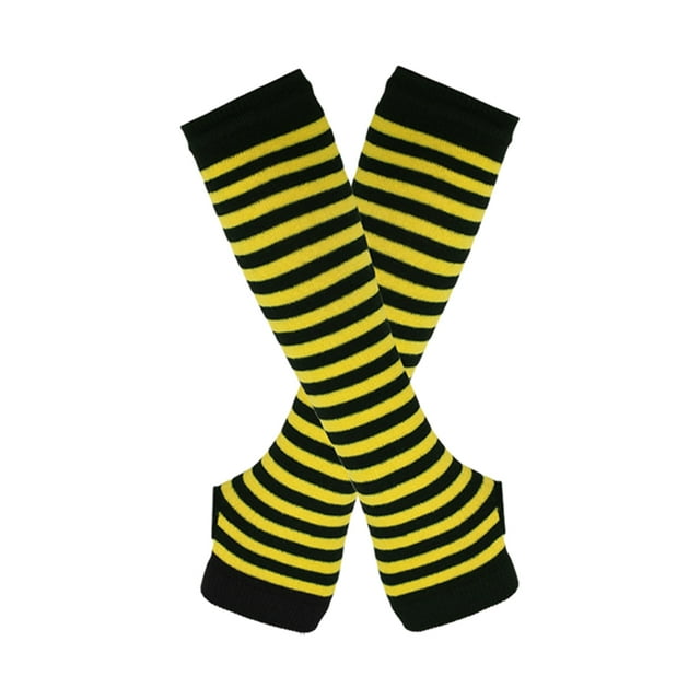Maytalsory Stay Cozy And Chic Thick Thighs Long Stockings Made With Polyester Easy To Match yellow and black 1Set