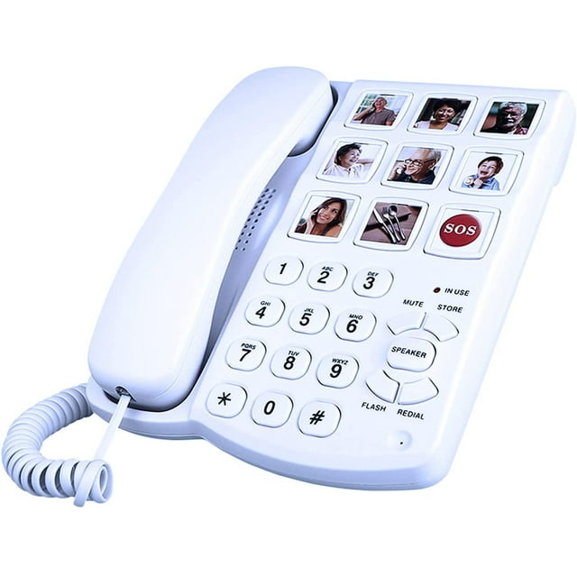 Teléfono con botones grandes Benotek con altavoz para personas mayores