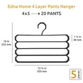 thumbnail image 5 of EDNA HOME Space Saving Pants Hanger, 4 Layer, 5 Pack, 5 of 6