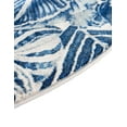thumbnail image 6 of Unique Loom Blossom Collection Area Rug - Ocho (7' 10" x 10' Oval Navy Blue/Ivory), 6 of 7