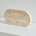 thumbnail image 6 of Natural Travertine Oval Tray - 100% Real Stone Handcrafted, Modern Multi-Purpose Decorative Organizer for Kitchen, Bathroom, Living Room Home Decor, 6 of 9