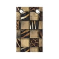 thumbnail image 1 of Safari Hanging Pocket Organizer, Jeans Denim Patchwork in Safari Style Wilderness Design Art Print, Printed Polyester Storage Bag with Pockets, 9" x 27", Brown and Black, 1 of 2