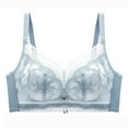 thumbnail image 4 of Mrat Clearance Bras for Women Wire-Free Lace Small Chest Back Support Bras Bralette for Ladies Pack Tshirt No Underwire Push Up Comfortable Breathable Underwear Wireless Sky Blue_J M, 4 of 9