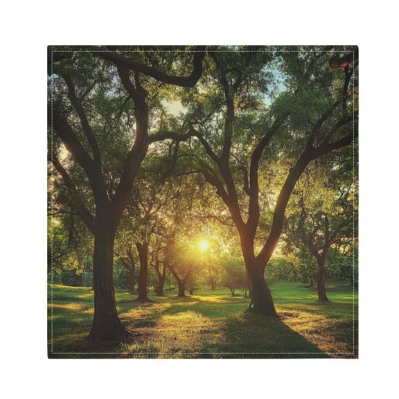 Napkin Satin Napkin 20*20Inchx1 Kitchen Towel Dinner Plate Towel Decorative Towel Napkin Tea Towel Suitable For Kitchen Table Big Summer Tree