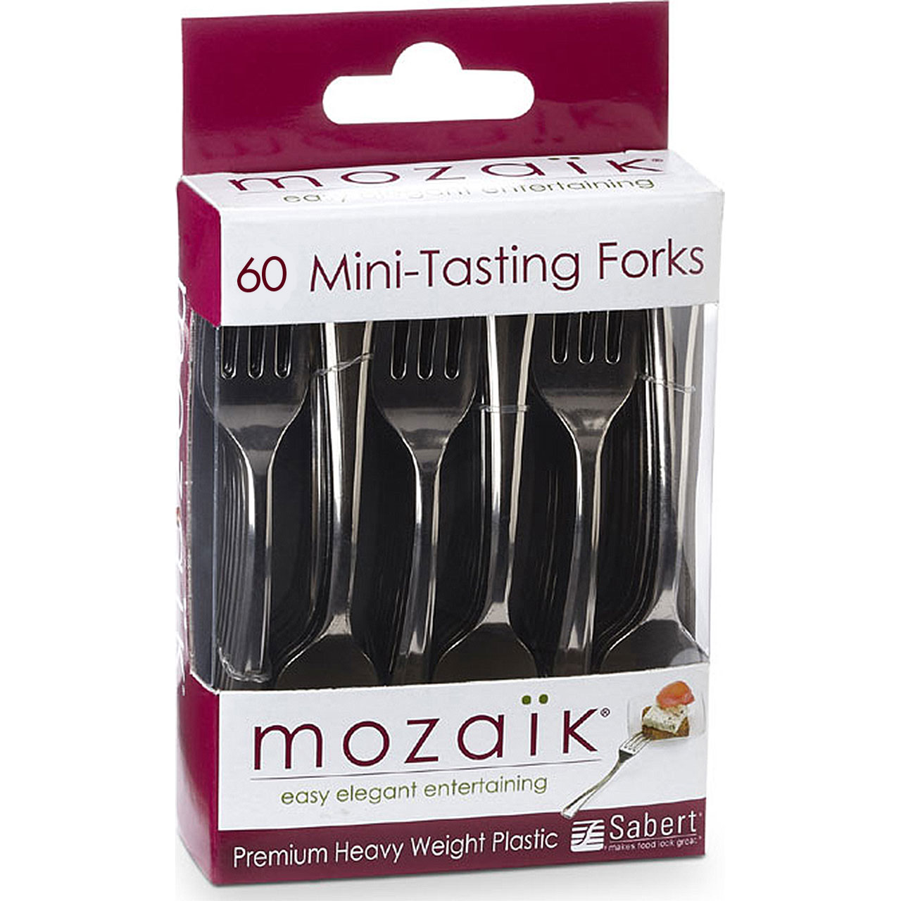 Mozaik Mini Tasting Forks 60 pcs Cocktail Party Appetizers Dessert