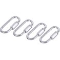 thumbnail image 1 of HUGFEGWE 4 Pcs Chain Connectors, Chain Locking Quick Link, Great for Light, Key, Camping, Backpack, Rope (Silver, 4mm Thick) CJB91-57662, 1 of 5