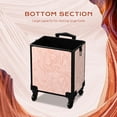 thumbnail image 2 of Byootique Rolling Makeup Train Case Trolley w/ Cube Case Cosmetic Organizer Pink, 2 of 8