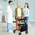 thumbnail image 6 of YYAo Walker for Seniors,Elderly Walker, Walker Mobility Aid, Folding Aluminum Rollator Walker with 8 inch Wheels and Seat-Red, 6 of 10