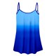 thumbnail image 3 of Karight Flowy Tank Tops for Women Spaghetti Strap Plus Size Trendy Contrast Binding Gradient Print Sleeveless Tunic Top, 3 of 4