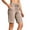 *Khaki, variant on Women's Drawstring Elastic High Waist Knee Length Bermuda Shorts with Pockets,Summer Casual Walking Shorts Wine,Women's Plus L