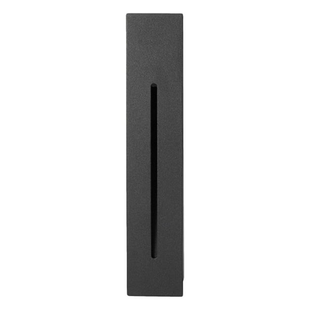 Luz de escalera LED empotrada Zulema Apliques s Blanco cálido 3W Rectángulo negro