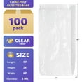 thumbnail image 2 of Clear Jumbo Gusset Bags, 2 Mil Polyethylene Expandable, 100 Count, 30 x 26 x 60 in, 2 of 5