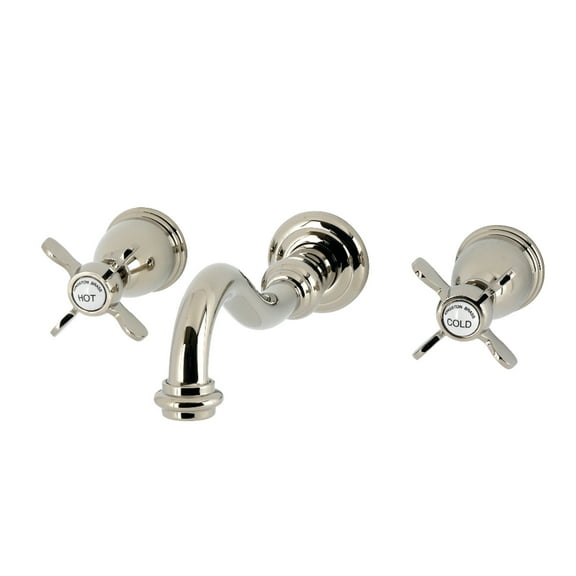 Kingston Brass KS3026BEX Essex Two-Handle Wall Mount Roman Tub Faucet, Polished Nickel