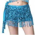 thumbnail image 2 of Wowcloth Women's Sexy Hip Scarf Sequined Tassel Waist Scarf Adult Female Belly Dance Dress Bandage Waist Chain Skirt, 2 of 6